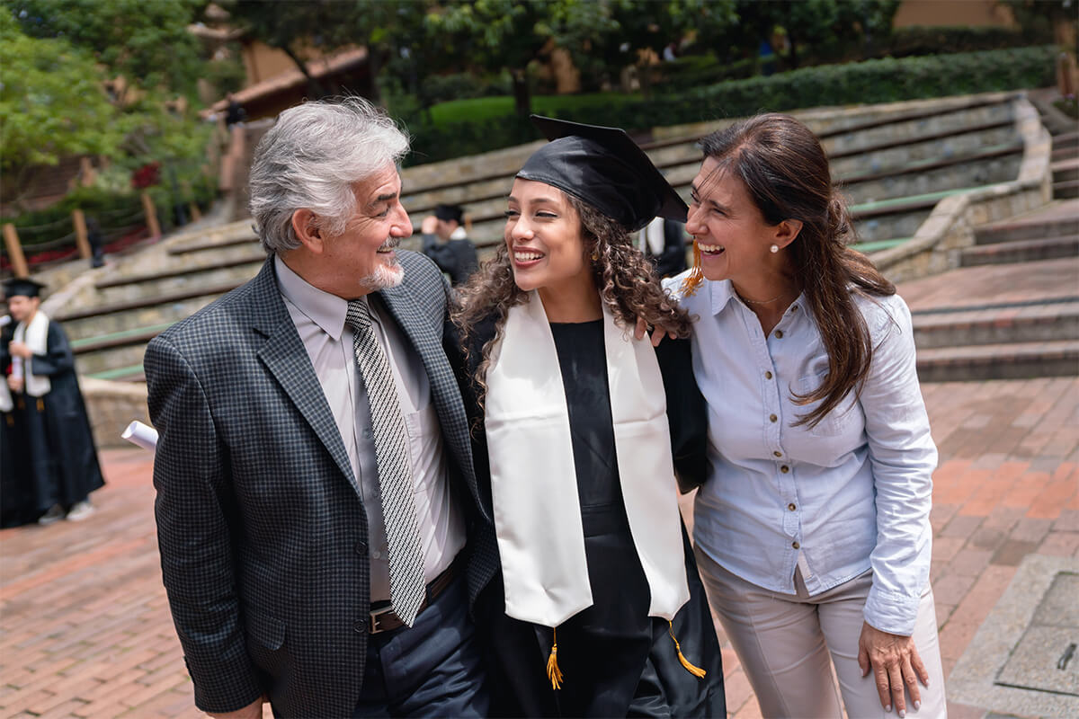 Graduate and family